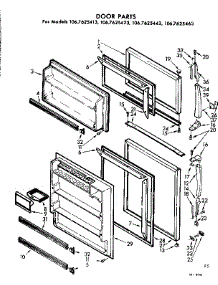 Door Parts parts for Kenmore Refrigerator 106.7625463 (1067625463, 106 7625463) from AppliancePartsPros.com