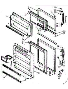 Door Parts parts for Kenmore Refrigerator 106.7625466 (1067625466, 106 7625466) from AppliancePartsPros.com