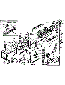 Ice Maker Parts parts for Kenmore Refrigerator 106.7625466 (1067625466, 106 7625466) from AppliancePartsPros.com
