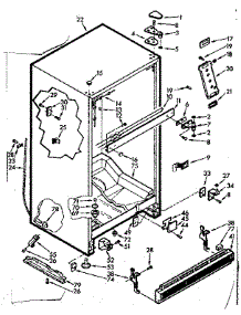 Refrigerator Cabinet parts for Kenmore Refrigerator 106.7627611 (1067627611, 106 7627611) from AppliancePartsPros.com