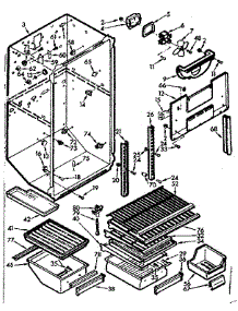 Refrigerator Liner parts for Kenmore Refrigerator 106.7627611 (1067627611, 106 7627611) from AppliancePartsPros.com