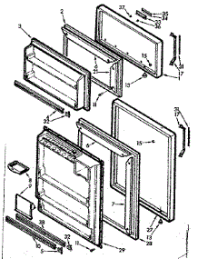Refrigerator Door parts for Kenmore Refrigerator 106.7627611 (1067627611, 106 7627611) from AppliancePartsPros.com