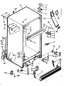 Cabinet parts for Kenmore Refrigerator 106.7629224 (1067629224, 106 7629224) from AppliancePartsPros.com