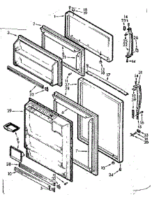 Door parts for Kenmore Refrigerator 106.7629224 (1067629224, 106 7629224) from AppliancePartsPros.com