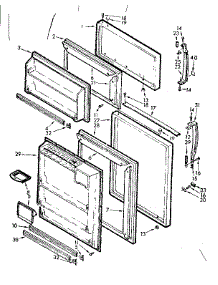 Door Parts parts for Kenmore Refrigerator 106.7629241 (1067629241, 106 7629241) from AppliancePartsPros.com