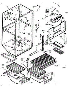 Liner parts for Kenmore Refrigerator 106.7629244 (1067629244, 106 7629244) from AppliancePartsPros.com