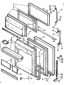 Door parts for Kenmore Refrigerator 106.7629310 (1067629310, 106 7629310) from AppliancePartsPros.com
