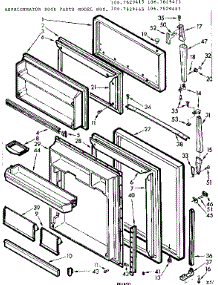 Door Parts parts for Kenmore Refrigerator 106.7629445 (1067629445, 106 7629445) from AppliancePartsPros.com