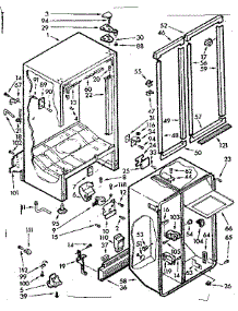 Cabinet Parts parts for Kenmore Refrigerator 106.7630513 (1067630513, 106 7630513) from AppliancePartsPros.com