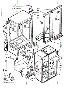 Cabinet Parts parts for Kenmore Refrigerator 106.7630520 (1067630520, 106 7630520) from AppliancePartsPros.com