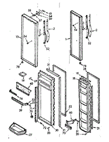 Door Parts parts for Kenmore Refrigerator 106.7630520 (1067630520, 106 7630520) from AppliancePartsPros.com