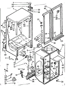 Cabinet parts for Kenmore Refrigerator 106.7630541 (1067630541, 106 7630541) from AppliancePartsPros.com