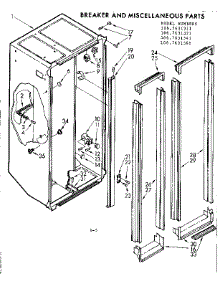 Breaker And Miscellaneous Parts parts for Kenmore Refrigerator 106.7631311 (1067631311, 106 7631311) from AppliancePartsPros.com