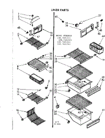 Liner Parts parts for Kenmore Refrigerator 106.7631311 (1067631311, 106 7631311) from AppliancePartsPros.com
