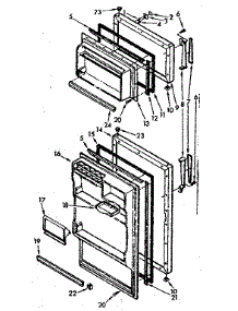 Door Parts parts for Kenmore Refrigerator 106.7632091 (1067632091, 106 7632091) from AppliancePartsPros.com