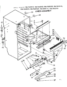 Liner Assembly parts for Kenmore Refrigerator 106.7632113 (1067632113, 106 7632113) from AppliancePartsPros.com