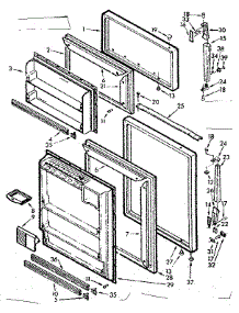 Door Parts parts for Kenmore Refrigerator 106.7637241 (1067637241, 106 7637241) from AppliancePartsPros.com