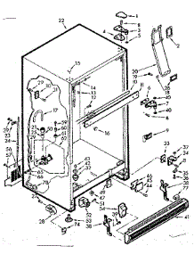 Cabinet Parts parts for Kenmore Refrigerator 106.7639340 (1067639340, 106 7639340) from AppliancePartsPros.com