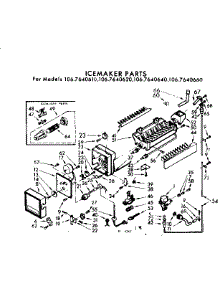 Icemaker Parts parts for Kenmore Refrigerator 106.7640640 (1067640640, 106 7640640) from AppliancePartsPros.com