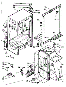 Cabinet Parts parts for Kenmore Refrigerator 106.7640661 (1067640661, 106 7640661) from AppliancePartsPros.com