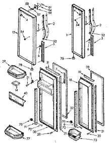 Door Parts parts for Kenmore Refrigerator 106.7640661 (1067640661, 106 7640661) from AppliancePartsPros.com