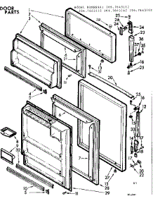 Door Parts parts for Kenmore Refrigerator 106.7643142 (1067643142, 106 7643142) from AppliancePartsPros.com