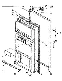 Door parts for Kenmore Refrigerator 106.7643290 (1067643290, 106 7643290) from AppliancePartsPros.com