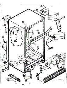 Cabinet parts for Kenmore Refrigerator 106.7645240 (1067645240, 106 7645240) from AppliancePartsPros.com