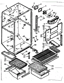 Liner parts for Kenmore Refrigerator 106.7645240 (1067645240, 106 7645240) from AppliancePartsPros.com