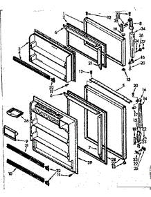 Door parts for Kenmore Refrigerator 106.7645240 (1067645240, 106 7645240) from AppliancePartsPros.com