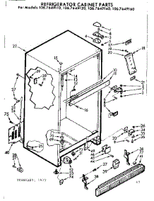 Cabinet Parts parts for Kenmore Refrigerator 106.7649160 (1067649160, 106 7649160) from AppliancePartsPros.com