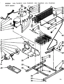 Unit Parts parts for Kenmore Refrigerator 106.7649910 (1067649910, 106 7649910) from AppliancePartsPros.com