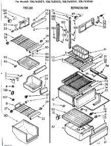 Liner Parts parts for Kenmore Refrigerator 106.7650561 (1067650561, 106 7650561) from AppliancePartsPros.com