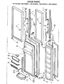 Door Parts parts for Kenmore Refrigerator 106.7650561 (1067650561, 106 7650561) from AppliancePartsPros.com
