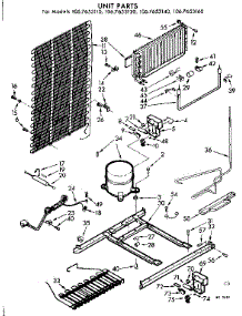 Unit Parts parts for Kenmore Refrigerator 106.7653110 (1067653110, 106 7653110) from AppliancePartsPros.com