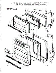 Door Parts parts for Kenmore Refrigerator 106.7655141 (1067655141, 106 7655141) from AppliancePartsPros.com