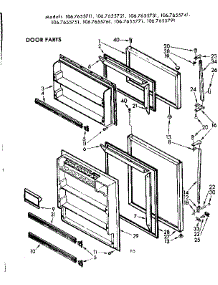 Door Parts parts for Kenmore Refrigerator 106.7655771 (1067655771, 106 7655771) from AppliancePartsPros.com