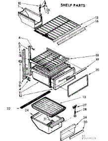 Shelf Parts parts for Kenmore Refrigerator 106.7659520 (1067659520, 106 7659520) from AppliancePartsPros.com