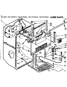 Liner Parts parts for Kenmore Refrigerator 106.7659612 (1067659612, 106 7659612) from AppliancePartsPros.com
