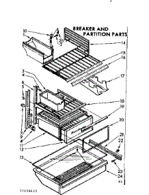 Shelf Parts parts for Kenmore Refrigerator 106.7659612 (1067659612, 106 7659612) from AppliancePartsPros.com
