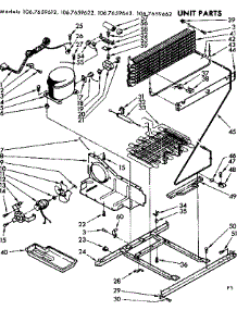 Unit Parts parts for Kenmore Refrigerator 106.7659612 (1067659612, 106 7659612) from AppliancePartsPros.com