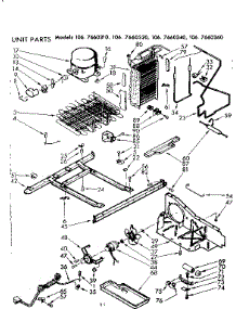 Unit Parts parts for Kenmore Refrigerator 106.7660360 (1067660360, 106 7660360) from AppliancePartsPros.com