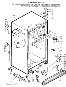 Cabinet Parts parts for Kenmore Refrigerator 106.7663190 (1067663190, 106 7663190) from AppliancePartsPros.com