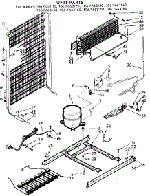 Unit Parts parts for Kenmore Refrigerator 106.7663190 (1067663190, 106 7663190) from AppliancePartsPros.com