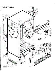 Cabinet Parts parts for Kenmore Refrigerator 106.7665130 (1067665130, 106 7665130) from AppliancePartsPros.com
