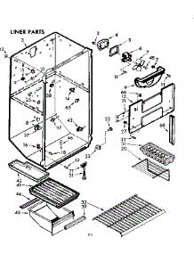 Liner Parts parts for Kenmore Refrigerator 106.7665130 (1067665130, 106 7665130) from AppliancePartsPros.com
