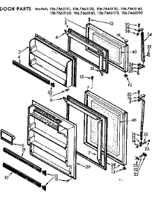 Door Parts parts for Kenmore Refrigerator 106.7665130 (1067665130, 106 7665130) from AppliancePartsPros.com