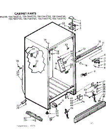 Cabinet Parts parts for Kenmore Refrigerator 106.7665710 (1067665710, 106 7665710) from AppliancePartsPros.com