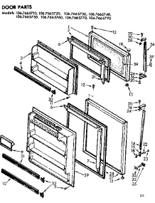 Door Parts parts for Kenmore Refrigerator 106.7665710 (1067665710, 106 7665710) from AppliancePartsPros.com