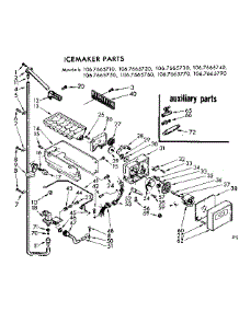 Icemaker Parts & Auxiliary Parts parts for Kenmore Refrigerator 106.7665790 (1067665790, 106 7665790) from AppliancePartsPros.com